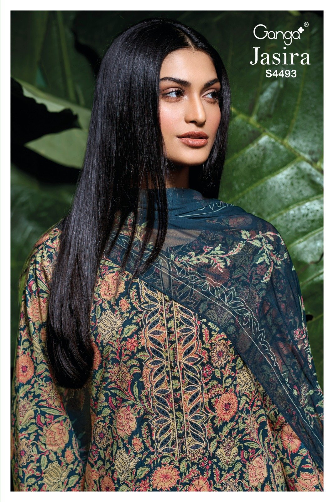 Ganga Jasira Designer Cotton Three-Piece 01