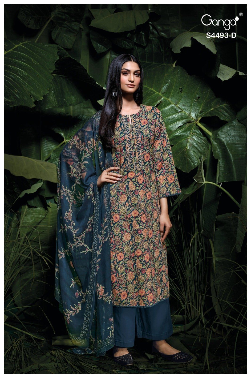 Ganga Jasira Designer Cotton Three-Piece 07