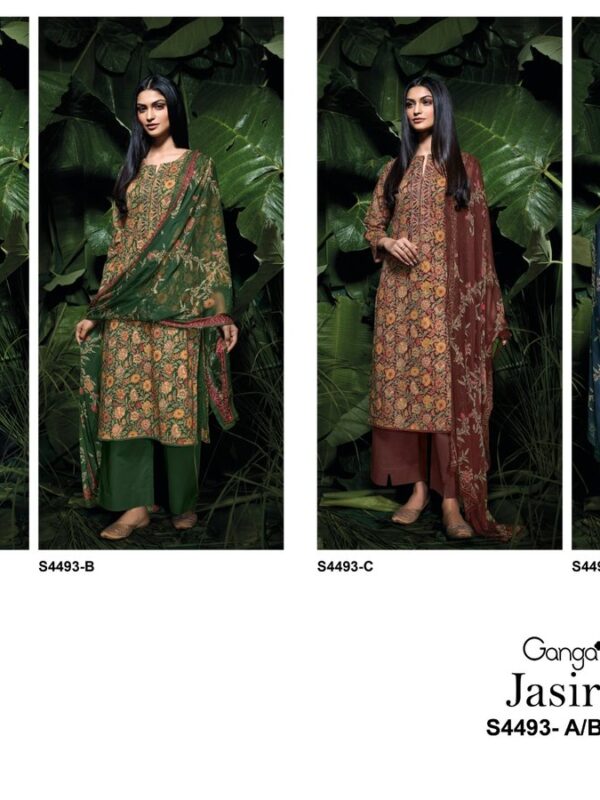 Ganga Jasira Designer Cotton Three-Piece 10